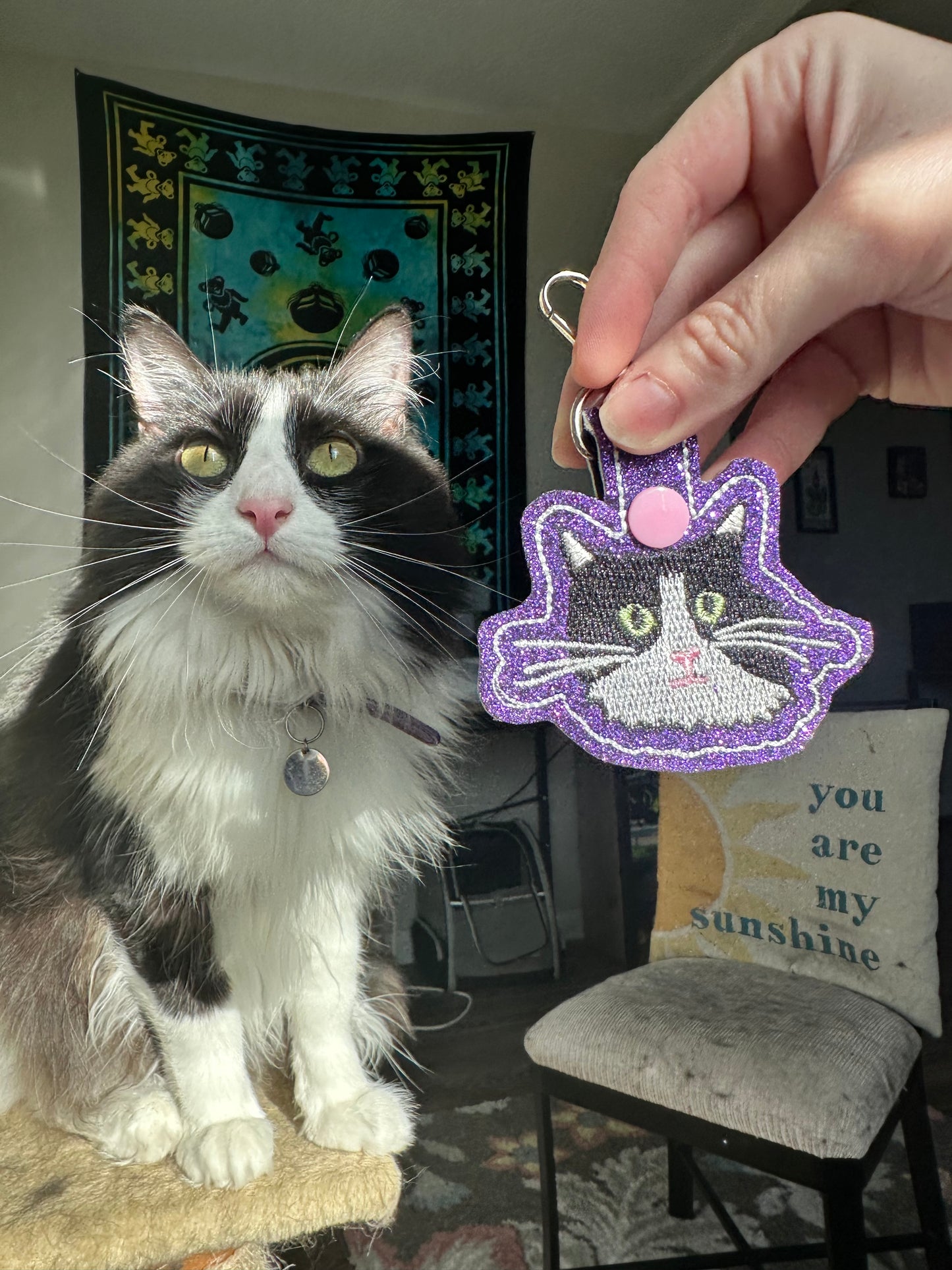 Custom Embroidered Pet Keychain