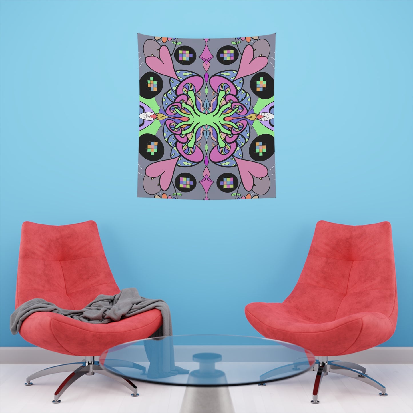 Cat Shrooms Tapestry