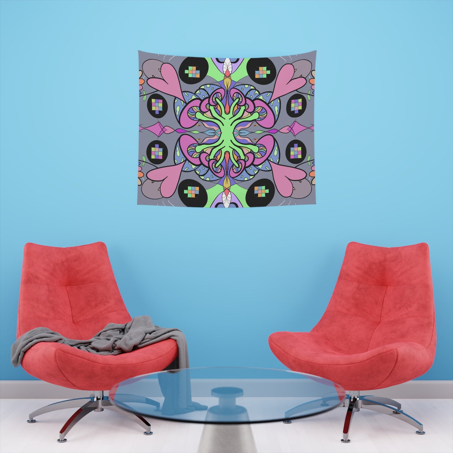 Cat Shrooms Tapestry