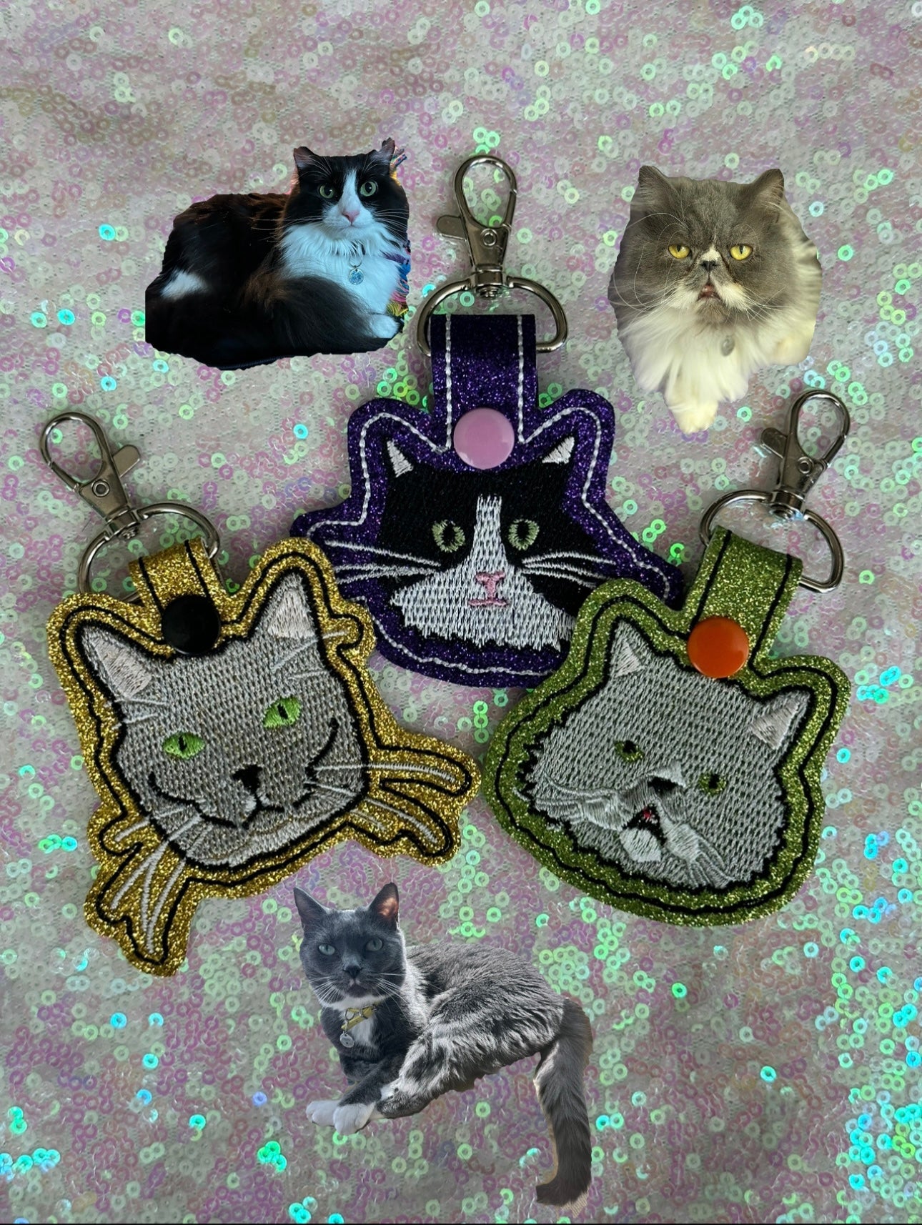 Custom Embroidered Pet Keychain