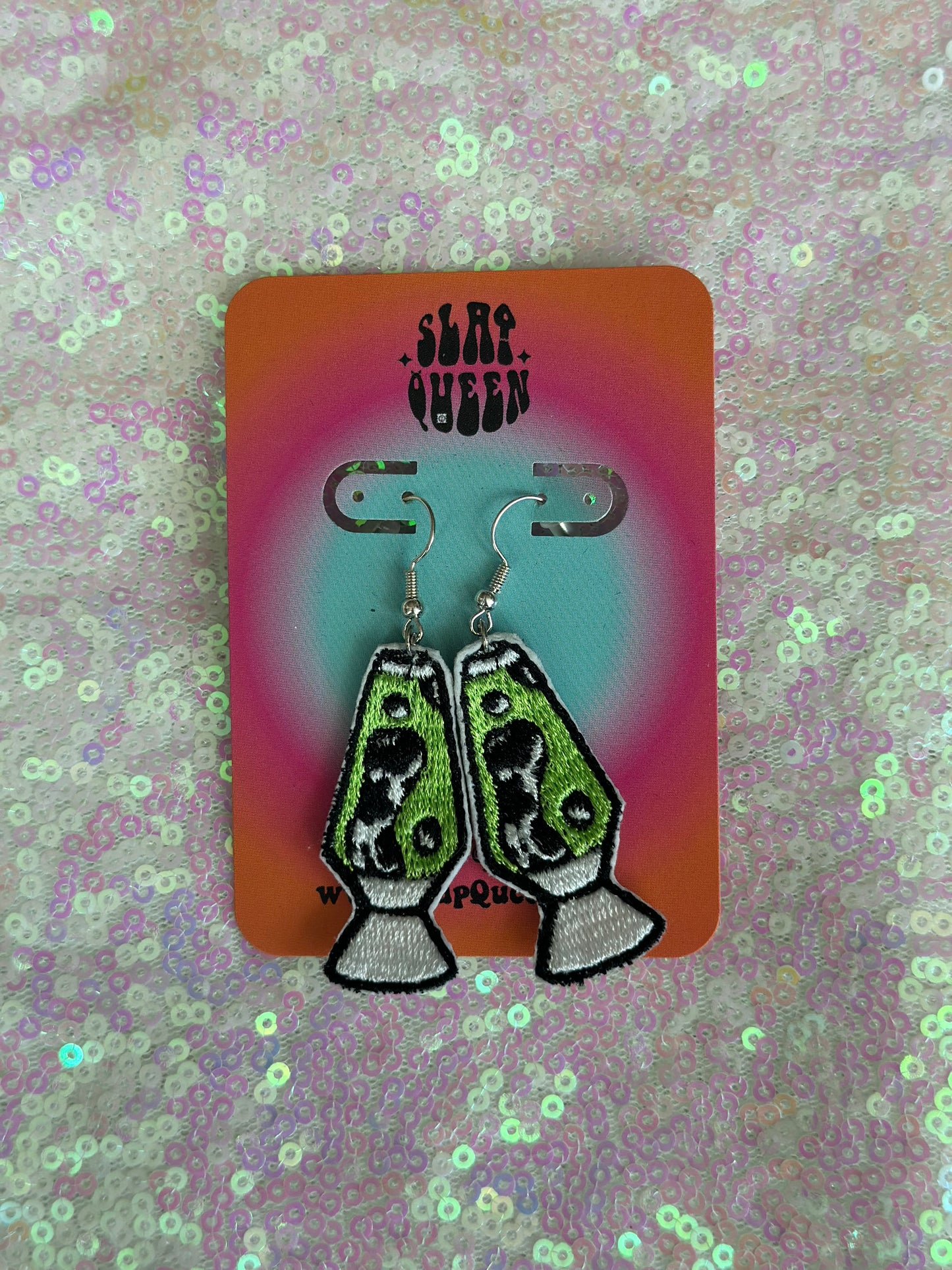 Cow Print Lava Lamp Earrings