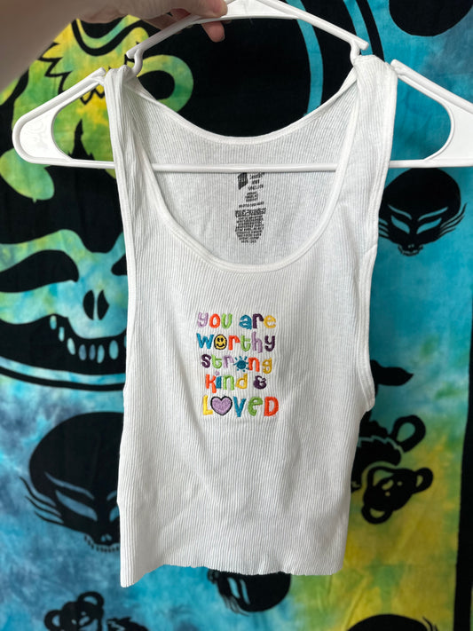 You Are Worthy Crop Tank