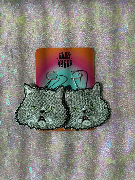 Moby Persian Cat Earrings